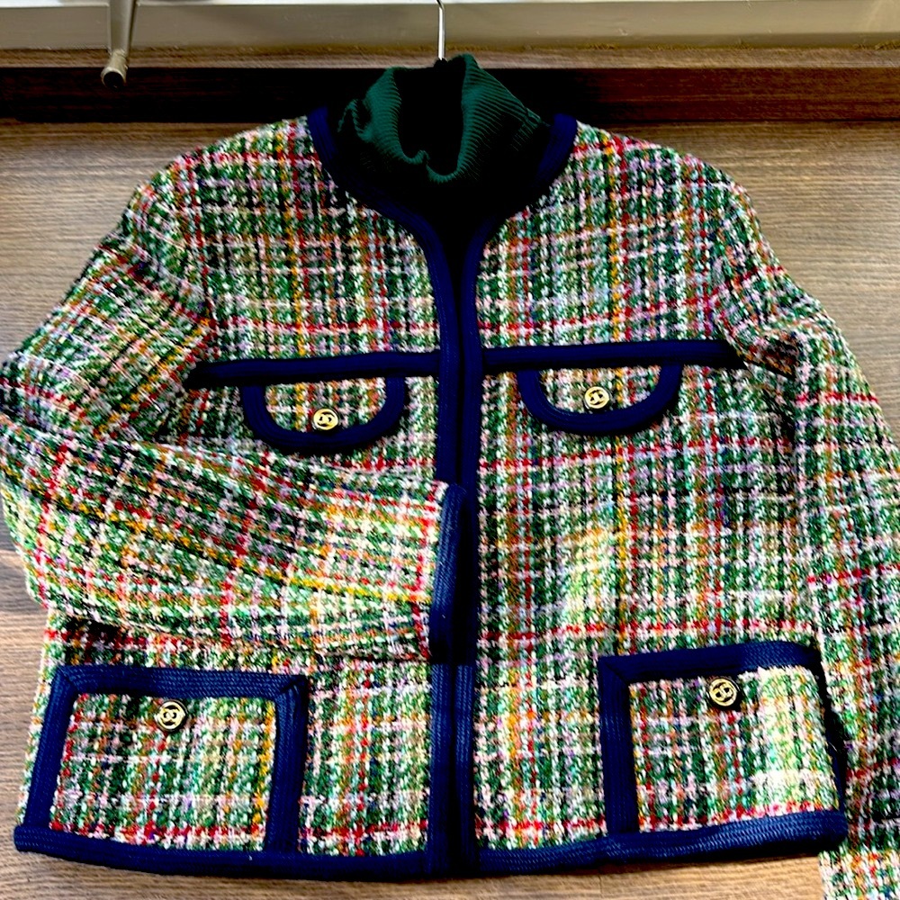 BNWT Beautiful SANDRO Paris tweed jacket, Size Fr 42/US 10